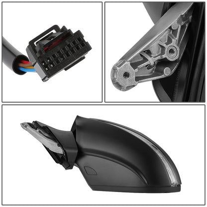 RETROVISOR MIRROR - OEM - 13-16 VOLKSWAGEN GOLF - POWERED - HEATED - W/ SIGNAL LIGHT - FOLDING - LEFT - BLACK