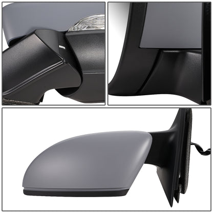 RETROVISOR MIRROR - OEM - 11-15 VOLKSWAGEN PASSAT - POWERED - HEATED - W/ SIGNAL LIGHT - FOLDING - LEFT - GRAY