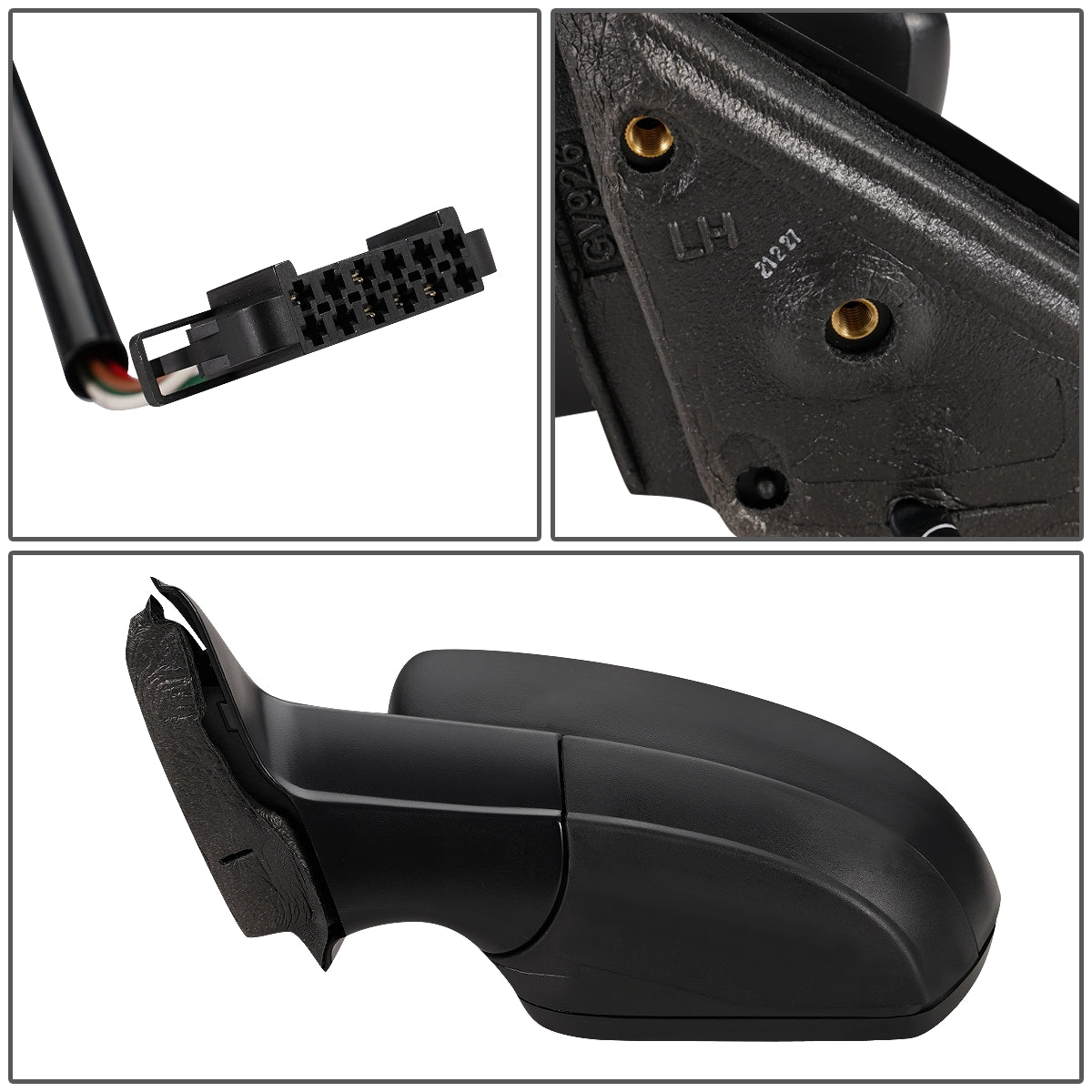 RETROVISOR MIRROR - OEM - 11-18 VOLKSWAGEN JETTA - POWERED - HEATED - FOLDING - TEXTURED - LEFT - BLACK