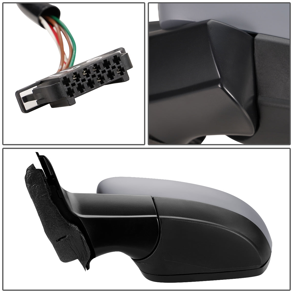 RETROVISOR MIRROR - OEM - 11-18 VOLKSWAGEN JETTA - POWERED - HEATED - FOLDING - LEFT - GRAY