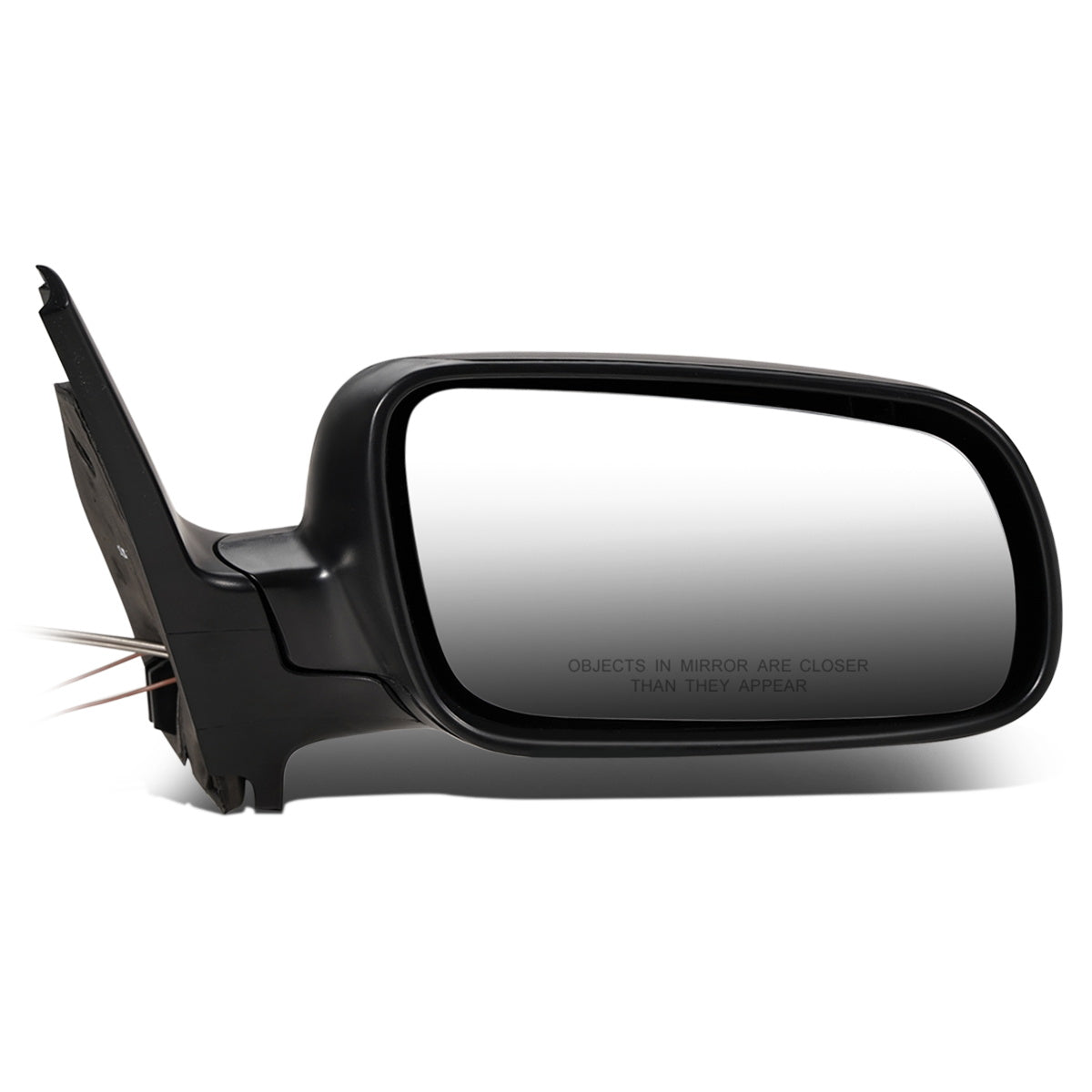 RETROVISOR MIRROR - OEM - 98-03 VOLKSWAGEN GOLF - MANUAL - W/ LEVER - HEATED - FOLDING - W/ CHROME GLASS - RIGHT - BLACK