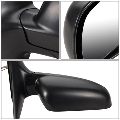 RETROVISOR MIRROR - OEM - 98-03 VOLKSWAGEN GOLF - MANUAL - W/ LEVER - HEATED - FOLDING - W/ CHROME GLASS - RIGHT - BLACK