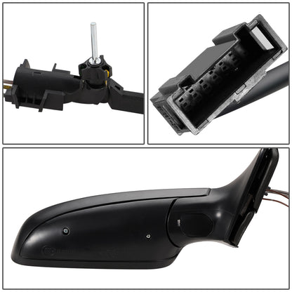 RETROVISOR MIRROR - OEM - 98-03 VOLKSWAGEN GOLF - MANUAL - W/ LEVER - HEATED - FOLDING - W/ CHROME GLASS - RIGHT - BLACK