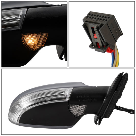 RETROVISOR MIRROR - OEM - 05-10 VOLKSWAGEN PASSAT - POWERED - HEATED - W/ SIGNAL LIGHT - W/ PUDDLE LIGHT - FOLDING - RIGHT - GRAY