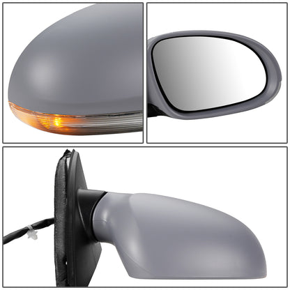 RETROVISOR MIRROR - OEM - 05-10 VOLKSWAGEN PASSAT - POWERED - HEATED - W/ SIGNAL LIGHT - W/ PUDDLE LIGHT - FOLDING - RIGHT - GRAY