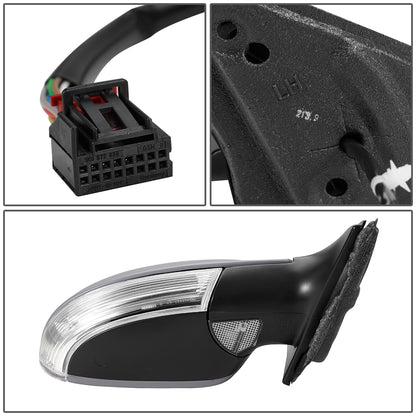 RETROVISOR MIRROR - OEM - 05-10 VOLKSWAGEN JETTA - POWERED - HEATED - W/ SIGNAL LIGHT - W/ PUDDLE LIGHT - FOLDING - RIGHT - GRAY