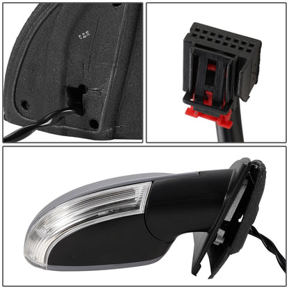 RETROVISOR MIRROR - OEM - 04-08 VOLKSWAGEN GOLF - POWERED - HEATED - W/ SIGNAL LIGHT - FOLDING - RIGHT - GRAY