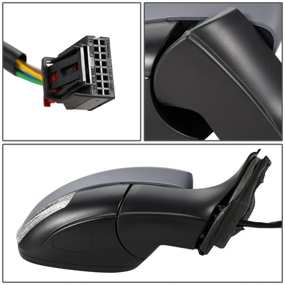 RETROVISOR MIRROR - OEM - 09-11 VOLKSWAGEN TIGUAN - POWERED - HEATED - W/ SIGNAL LIGHT - FOLDING - RIGHT - GRAY