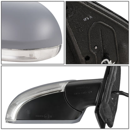 RETROVISOR MIRROR - OEM - 05-10 VOLKSWAGEN PASSAT - POWERED - HEATED - W/ SIGNAL LIGHT - FOLDING - RIGHT - GRAY