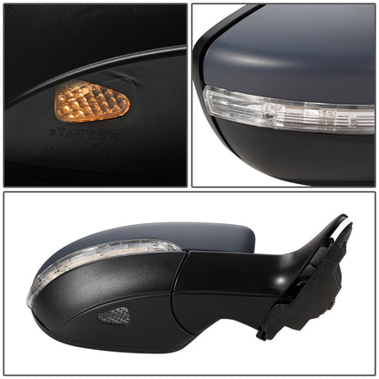 RETROVISOR MIRROR - OEM - 09-13 VOLKSWAGEN PASSAT - POWERED - HEATED - W/ SIGNAL LIGHT - W/ PUDDLE LIGHT - FOLDING - RIGHT - GRAY