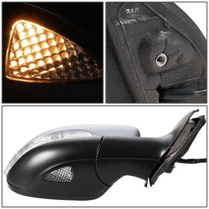 RETROVISOR MIRROR - OEM - 09-12 VOLKSWAGEN GOLF - POWERED - HEATED - W/ MEMORY - W/ PUDDLE LIGHT - FOLDING - RIGHT - GRAY