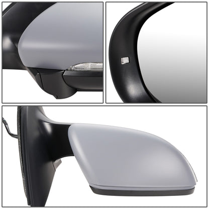 RETROVISOR MIRROR - OEM - 09-12 VOLKSWAGEN GOLF - POWERED - HEATED - W/ MEMORY - W/ PUDDLE LIGHT - FOLDING - RIGHT - GRAY