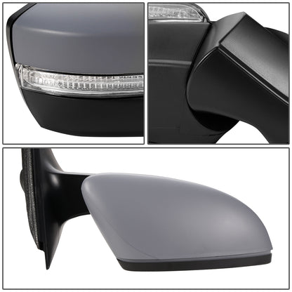 RETROVISOR MIRROR - OEM - 11-15 VOLKSWAGEN PASSAT - POWERED - W/ SIGNAL LIGHT - FOLDING - RIGHT - GRAY