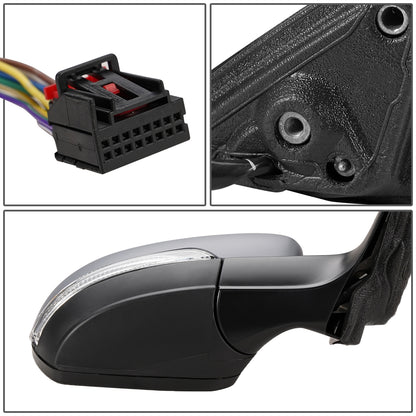 RETROVISOR MIRROR - OEM - 11-15 VOLKSWAGEN PASSAT - POWERED - HEATED - W/ SIGNAL - W/ MEMORY - FOLDING - RIGHT