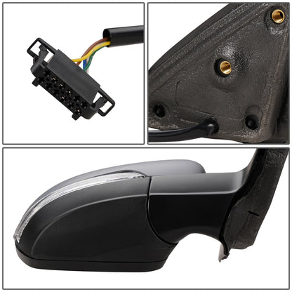 RETROVISOR MIRROR - OEM - 11-18 VOLKSWAGEN JETTA - POWERED - HEATED - W/ SIGNAL LIGHT - FOLDING - RIGHT - GRAY