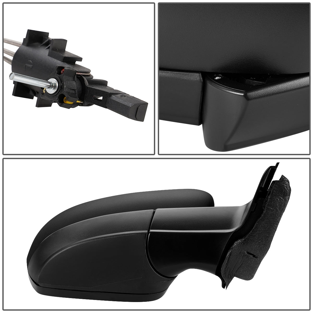 RETROVISOR MIRROR - OEM - 11-18 VOLKSWAGEN JETTA - MANUAL - FOLDING - TEXTURED - RIGHT - BLACK