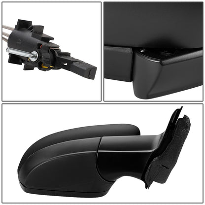 RETROVISOR MIRROR - OEM - 11-18 VOLKSWAGEN JETTA - MANUAL - FOLDING - TEXTURED - RIGHT - BLACK