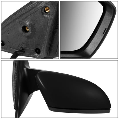 RETROVISOR MIRROR - OEM - 11-18 VOLKSWAGEN JETTA - MANUAL - FOLDING - TEXTURED - RIGHT - BLACK
