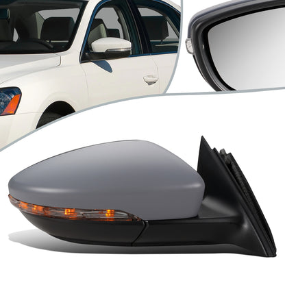 RETROVISOR MIRROR - OEM - 11-15 VOLKSWAGEN PASSAT - POWERED - HEATED - W/ SIGNAL LIGHT - W/ MEMORY - FOLDING - RIGHT - GRAY