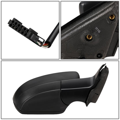 RETROVISOR MIRROR - OEM - 11-18 VOLKSWAGEN JETTA - POWERED - HEATED - FOLDING - TEXTURED - RIGHT - BLACK