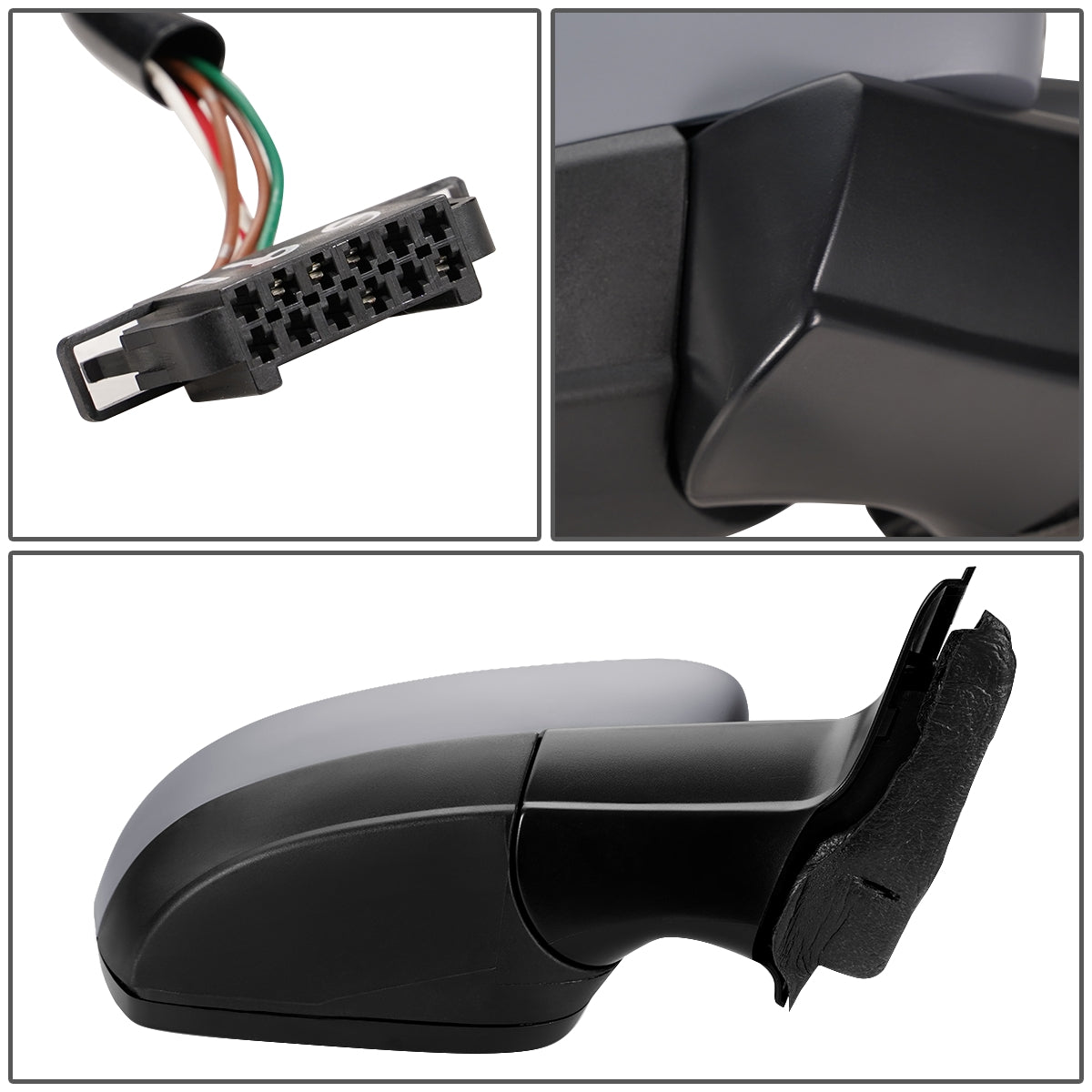 RETROVISOR MIRROR - OEM - 11-18 VOLKSWAGEN JETTA - POWERED - HEATED - FOLDING - RIGHT - GRAY