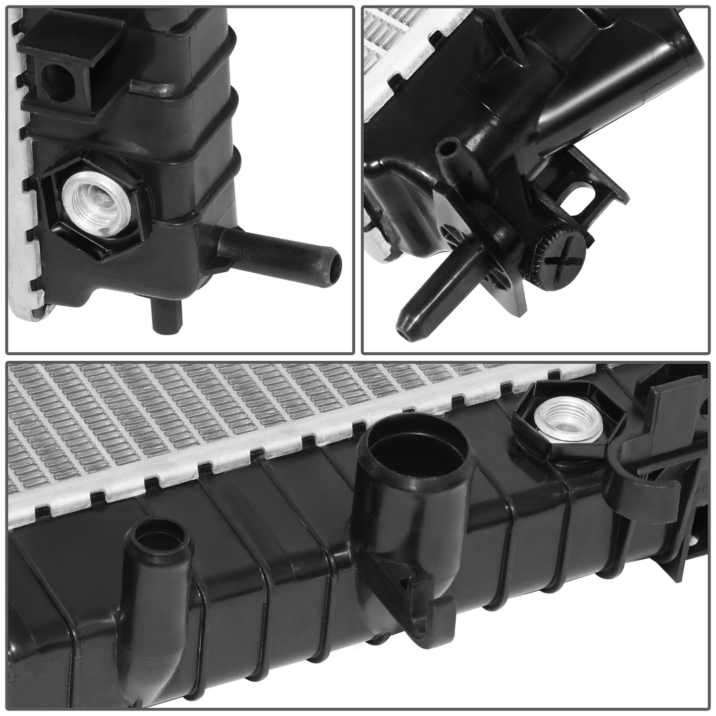 RADIADOR RADIATOR - OEM - 01-05 SATURN L SEDAN / 2004 SATURN L300 / 2000 SATURN LS SEDAN / 00-03 SATURN LW WAGON - FITS V6 MODELS W/O 20MM OUTSIDE DIAMETER PIPES