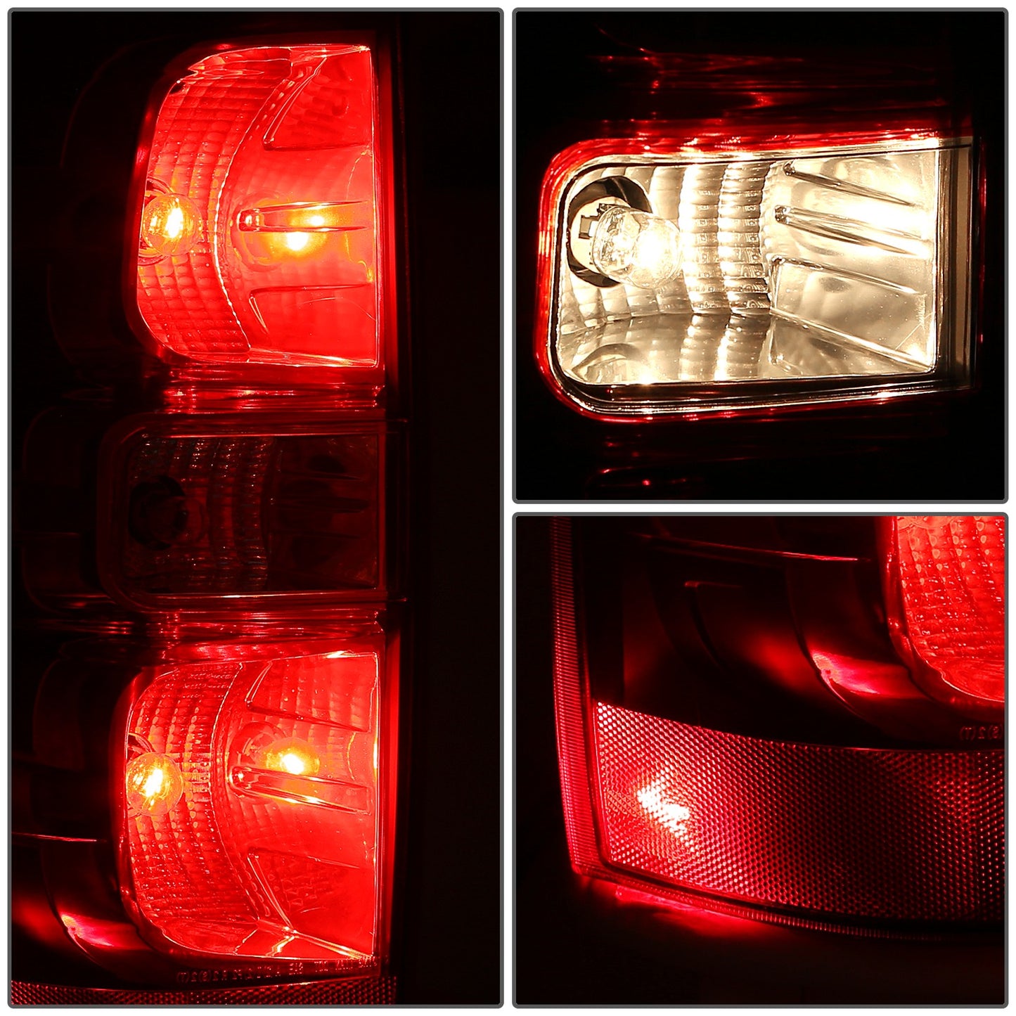 FAROS TRASEROS OE STYLE - CHEVROLET SUBURBAN 1500 2007-2014 / CHEVROLET SUBURBAN 2500 2007-2013 / CHEVROLET TAHOE 2007-2014 - 7441 REVERSE / 3057 TURN SIGNAL / 3057 TAIL LIGHT - CHROME HOUSING - LEFT