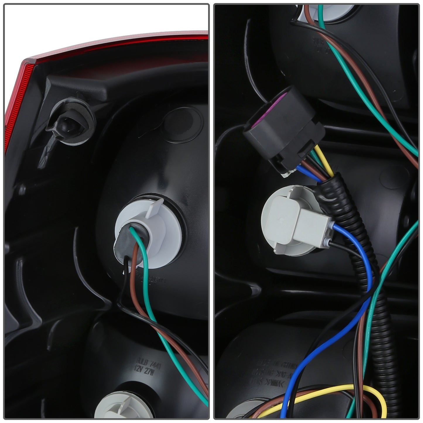 FAROS TRASEROS OE STYLE - CHEVROLET SUBURBAN 1500 2007-2014 / CHEVROLET SUBURBAN 2500 2007-2013 / CHEVROLET TAHOE 2007-2014 - 7441 REVERSE / 3057 TURN SIGNAL / 3057 TAIL LIGHT - CHROME HOUSING - RIGHT