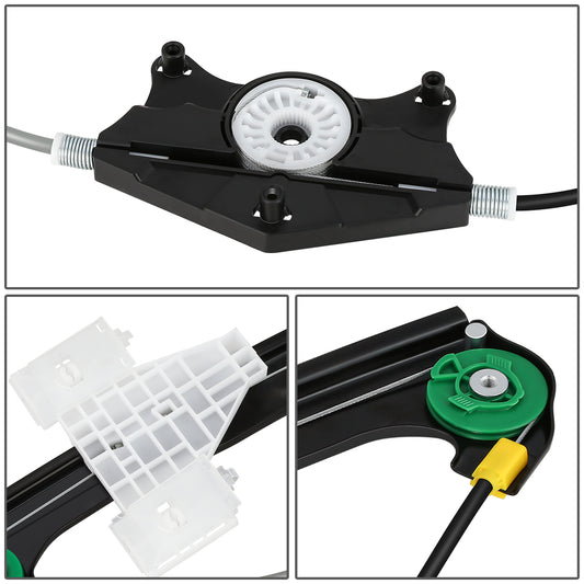 REGULADOR DE VENTANA WINDOW MOTORS & REGULATORS - METALLIC - 06-13 AUDI A3 HATCHBACK - METALLIC - BARE STEEL/PLASTIC