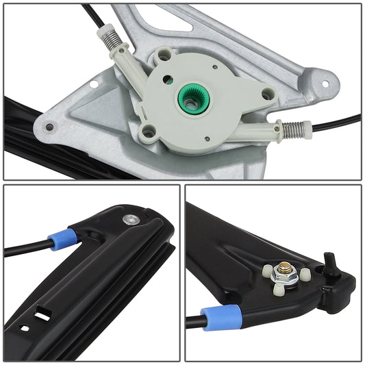 REGULADOR DE VENTANA WINDOW MOTORS & REGULATORS - METALLIC - 96-02 AUDI A4/02 AUDI RS4/00-02 AUDI S4 - METALLIC - BARE STEEL/PLASTIC