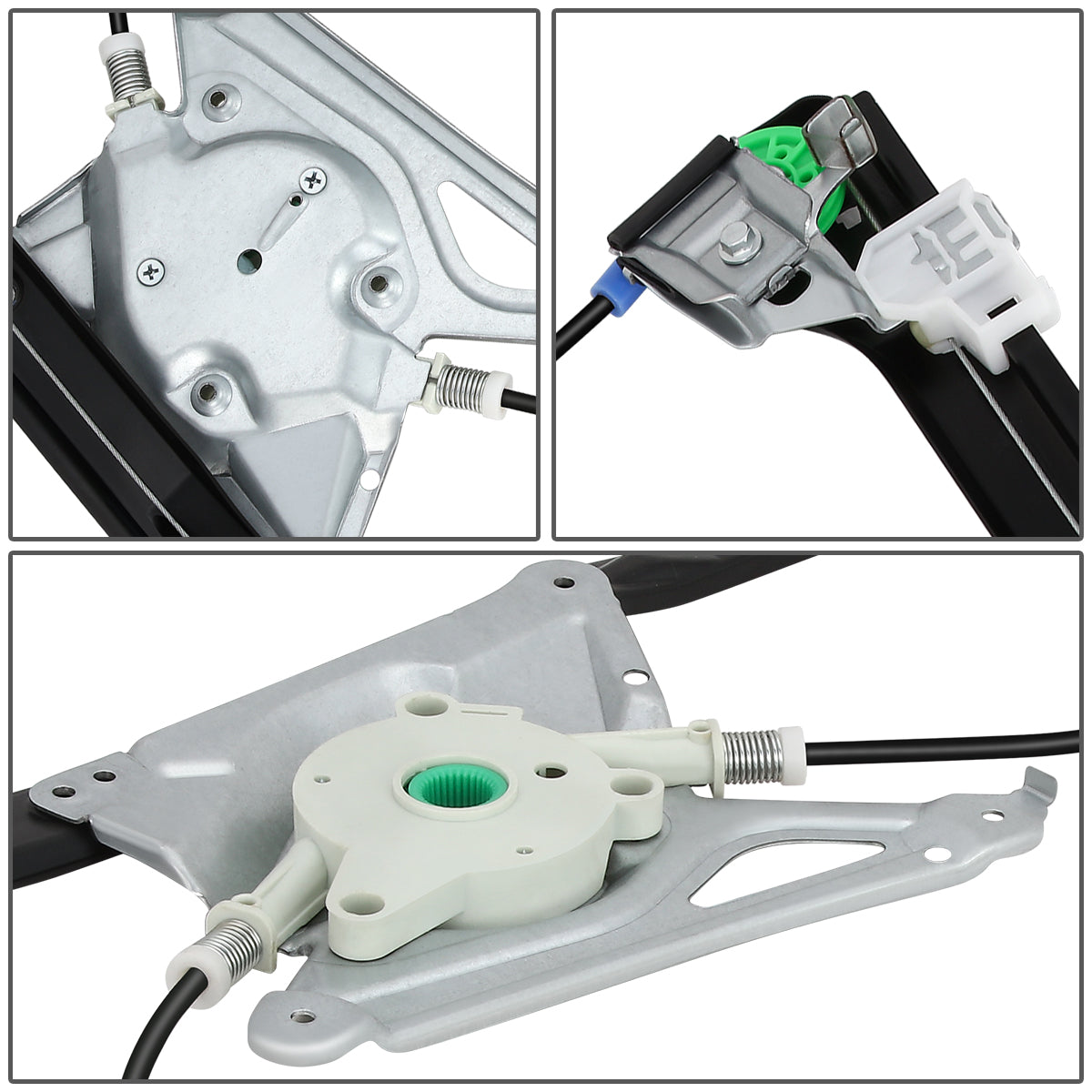 REGULADOR DE VENTANA WINDOW MOTORS & REGULATORS - METALLIC - 96-02 AUDI A4/02 AUDI RS4/00-02 AUDI S4 - METALLIC - BARE STEEL/PLASTIC