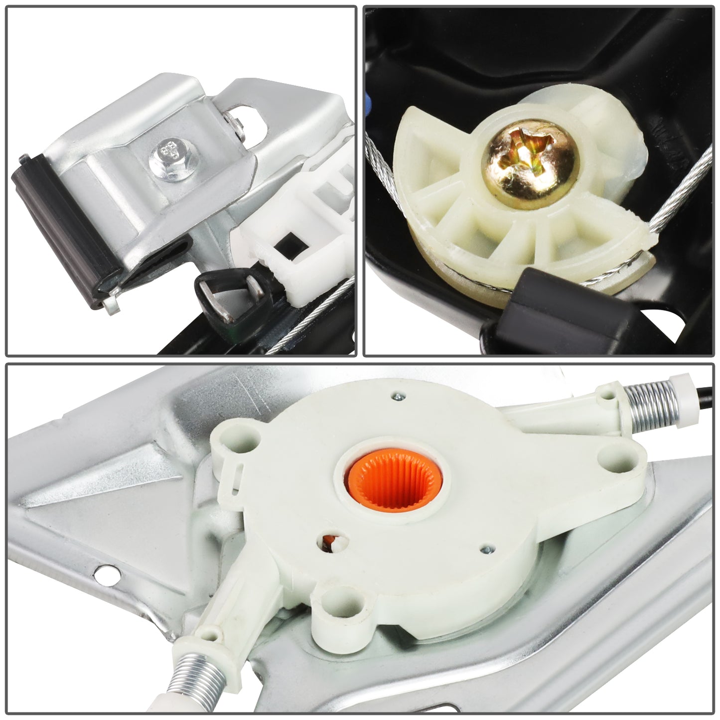 REGULADOR DE VENTANA WINDOW MOTORS & REGULATORS - METALLIC - 96-02 AUDI A4/02 AUDI RS4/00-02 AUDI S4 - METALLIC - BARE STEEL/PLASTIC