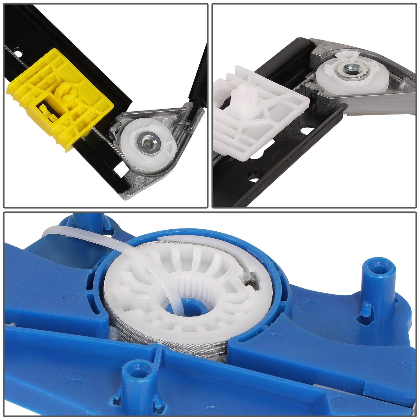 REGULADOR DE VENTANA WINDOW MOTORS & REGULATORS - METALLIC - 02-08 AUDI A4/07-08 AUDI RS4/04-08 AUDI S4 - FITS SEDAN / WAGON MODELS ONLY - METALLIC - BARE STEEL/PLASTIC