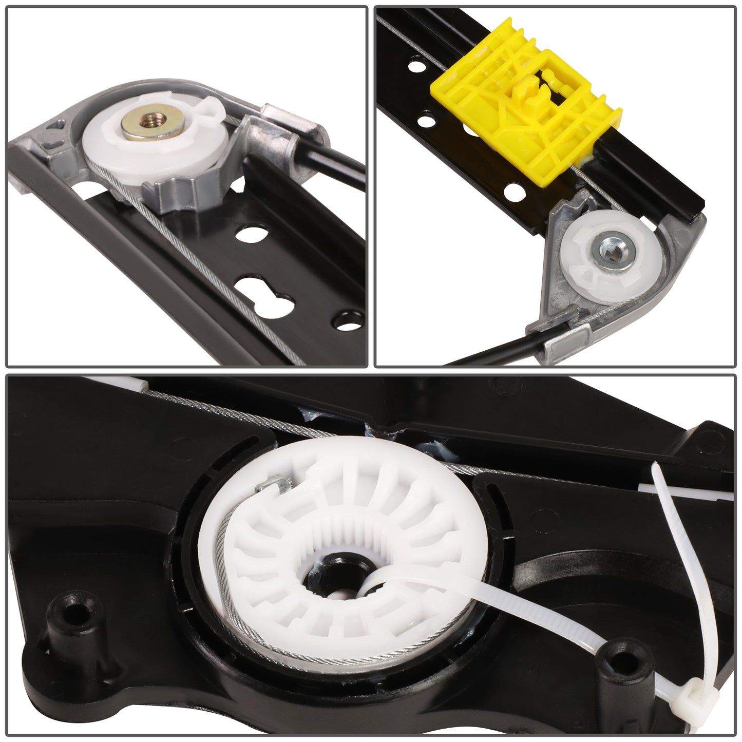 REGULADOR DE VENTANA WINDOW MOTORS & REGULATORS - METALLIC - 02-08 AUDI A4 & A4 QUATTRO/07-08 AUDI RS4/04-08 AUDI S4 - FITS SEDAN / WAGON MODELS ONLY - METALLIC - BARE STEEL/PLASTIC