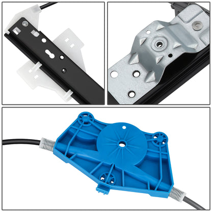 REGULADOR DE VENTANA WINDOW MOTORS & REGULATORS - METALLIC - 02-10 AUDI A4/07-08 AUDI RS4/02-10 AUDI S4 - FITS 4-DOOR MODELS - METALLIC - BARE STEEL/PLASTIC