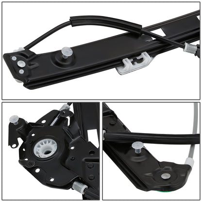 REGULADOR DE VENTANA WINDOW MOTORS & REGULATORS - METALLIC - 99-00 BMW 323I/01-05 BMW 325I/01-05 BMW 325XI/99-00 BMW 328I/01-05 BMW 330I/01-05 BMW 330XI - FITS 4-DOOR SEDAN / WAGON MODELS ONLY - METALLIC - BARE STEEL/PLASTIC