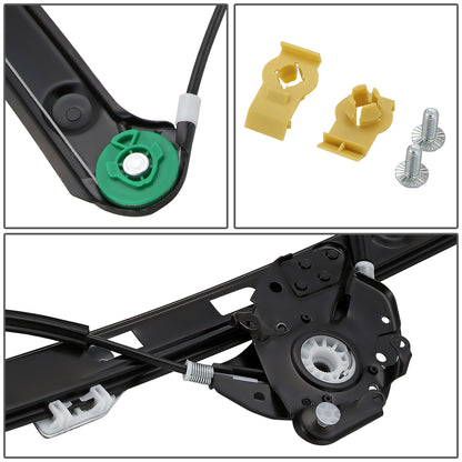 REGULADOR DE VENTANA WINDOW MOTORS & REGULATORS - METALLIC - 99-00 BMW 323I/01-05 BMW 325I/01-05 BMW 325XI/99-00 BMW 328I/01-05 BMW 330I/01-05 BMW 330XI - FITS 4-DOOR SEDAN / WAGON MODELS ONLY - METALLIC - BARE STEEL/PLASTIC