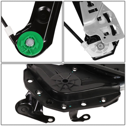 REGULADOR DE VENTANA WINDOW MOTORS & REGULATORS - METALLIC - 99-00 BMW 323I/01-05 BMW 325I/01-05 BMW 325XI/99-00 BMW 328I/01-05 BMW 330I/01-05 BMW 330XI - FITS 4-DR MODELS - METALLIC - BARE STEEL/PLASTIC