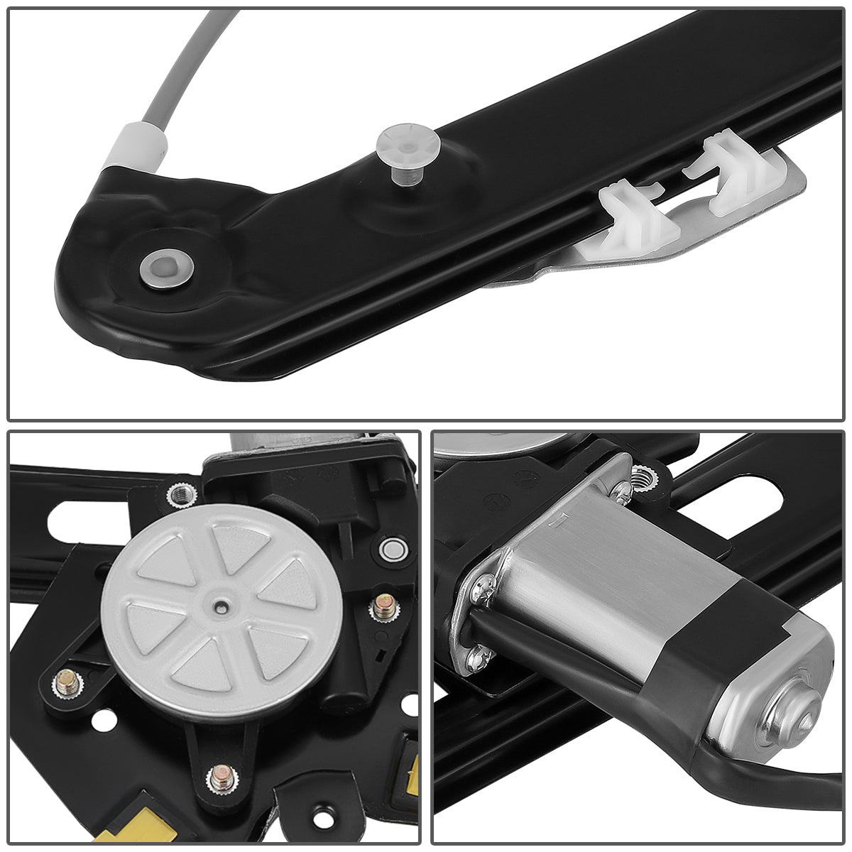 REGULADOR DE VENTANA WINDOW MOTORS & REGULATORS - METALLIC - 99-00 BMW 323I/01-05 BMW 325I/01-05 BMW 325XI/99-00 BMW 328I/ 01-05 BMW 330I/01-05 BMW 330XI - FITS 4-DOOR SEDAN / WAGON MODELS ONLY - METALLIC - BARE STEEL/PLASTIC