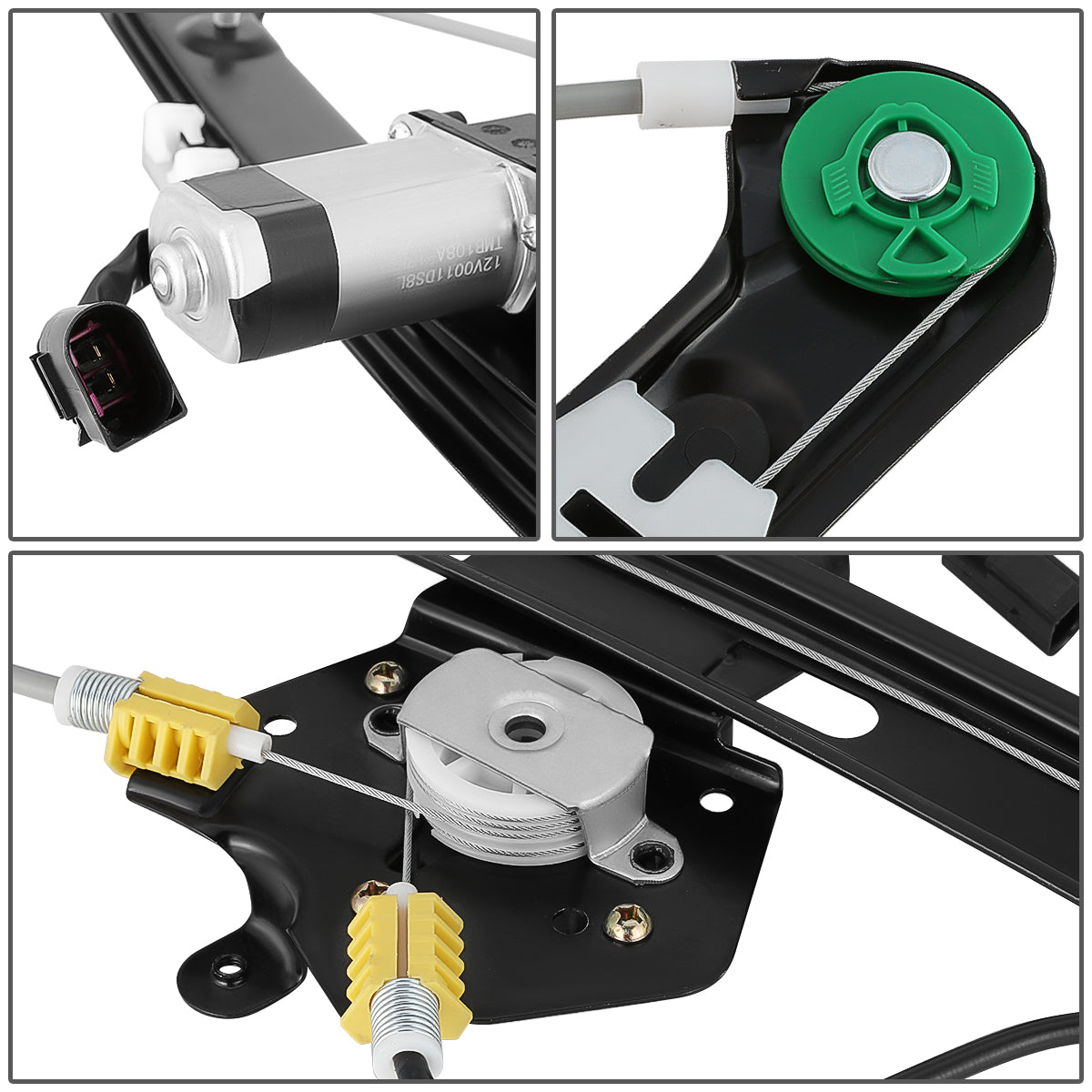 REGULADOR DE VENTANA WINDOW MOTORS & REGULATORS - METALLIC - 99-00 BMW 323I/01-05 BMW 325I/01-05 BMW 325XI/99-00 BMW 328I/ 01-05 BMW 330I/01-05 BMW 330XI - FITS 4-DOOR SEDAN / WAGON MODELS ONLY - METALLIC - BARE STEEL/PLASTIC