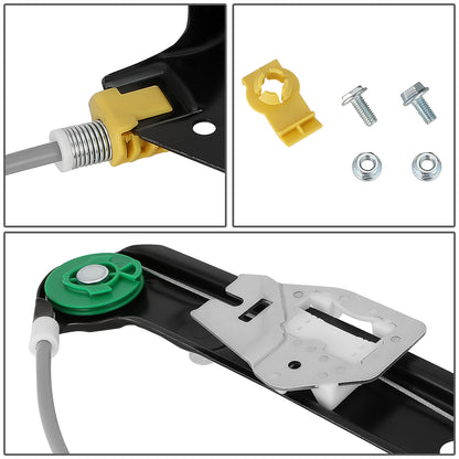 REGULADOR DE VENTANA WINDOW MOTORS & REGULATORS - METALLIC - 99-00 BMW 323I/01-05 BMW 325I/01-05 BMW 325XI/99-00 BMW 328I/ 01-05 BMW 330I/01-05 BMW 330XI - FITS 4-DOOR SEDAN / WAGON MODELS ONLY - METALLIC - BARE STEEL/PLASTIC