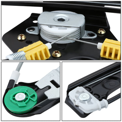 REGULADOR DE VENTANA WINDOW MOTORS & REGULATORS - METALLIC - 99-00 BMW 323I/01-05 BMW 325I/01-05 BMW 325XI/99-00 BMW 328I/ 01-05 BMW 330I/01-05 BMW 330XI - FITS 4-DOOR SEDAN / WAGON MODELS ONLY - METALLIC - BARE STEEL/PLASTIC