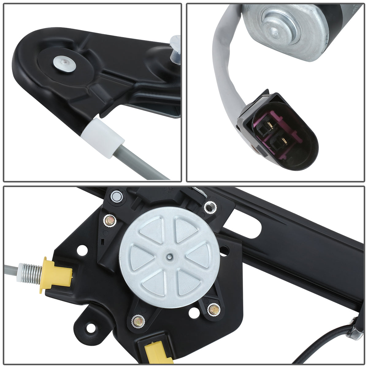 REGULADOR DE VENTANA WINDOW MOTORS & REGULATORS - METALLIC - 99-00 BMW 323I/01-05 BMW 325I/01-05 BMW 325XI/99-00 BMW 328I/ 01-05 BMW 330I/01-05 BMW 330XI - FITS 4-DOOR SEDAN / WAGON MODELS ONLY - METALLIC - BARE STEEL/PLASTIC