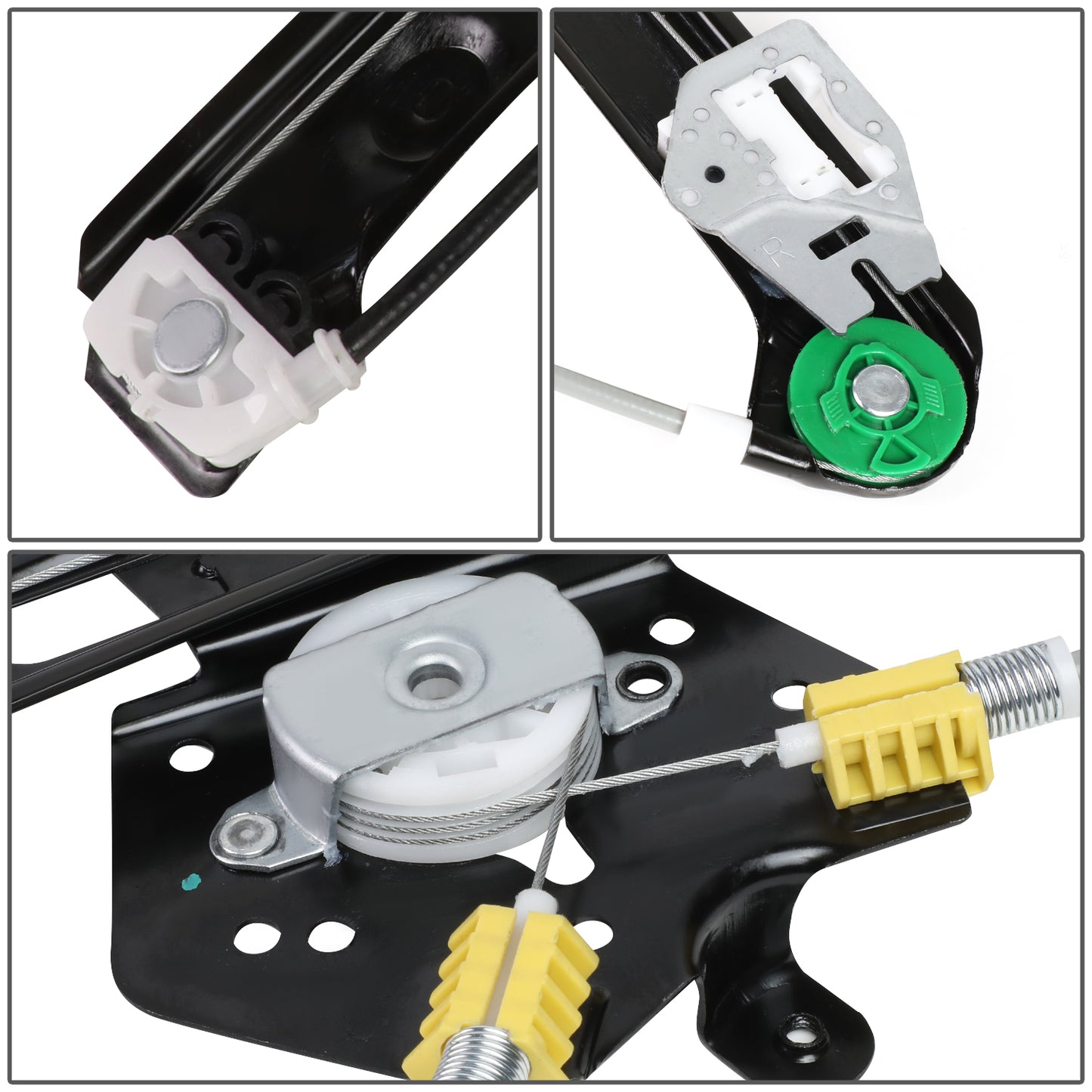 REGULADOR DE VENTANA WINDOW MOTORS & REGULATORS - METALLIC - 99-00 BMW 323I/01-05 BMW 325I/01-05 BMW 325XI/99-00 BMW 328I/01-05 BMW 330I/01-05 BMW 330XI - FITS SEDAN MODELS ONLY - METALLIC - BARE STEEL/PLASTIC