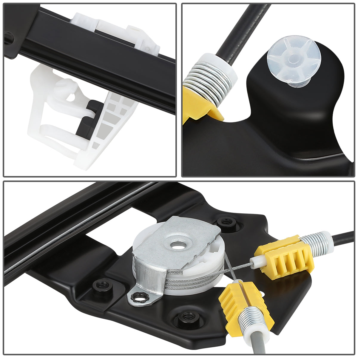 REGULADOR DE VENTANA WINDOW MOTORS & REGULATORS - METALLIC - BMW 3-SERIES E90 4-DOOR - FITS 4-DOOR SEDAN / WAGON MODELS ONLY - METALLIC - BARE STEEL/PLASTIC