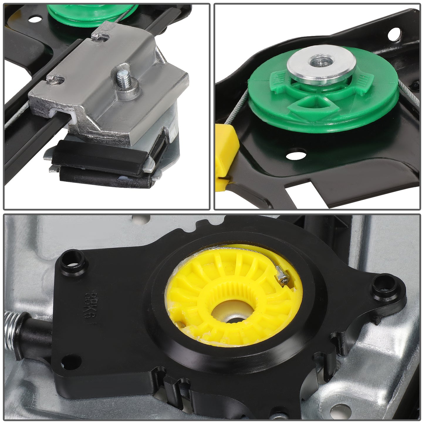 REGULADOR DE VENTANA WINDOW MOTORS & REGULATORS - METALLIC - 01-03 BMW 525I/97-00 BMW 528I/01-03 BMW 530I/97-03 BMW 540I/00-03 BMW M5 - METALLIC - BARE STEEL/PLASTIC