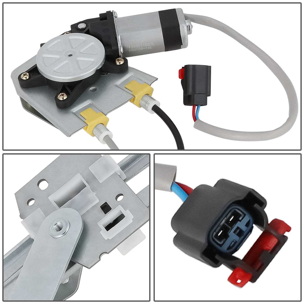 REGULADOR DE VENTANA WINDOW MOTORS & REGULATORS - METALLIC - 97-01 JEEP CHEROKEE - METALLIC - BARE STEEL/PLASTIC