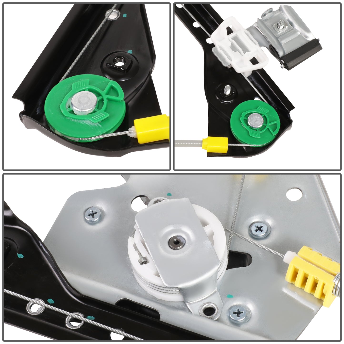 REGULADOR DE VENTANA WINDOW MOTORS & REGULATORS - METALLIC - 04-06 CHRYSLER PACIFICA - METALLIC - BARE STEEL/PLASTIC