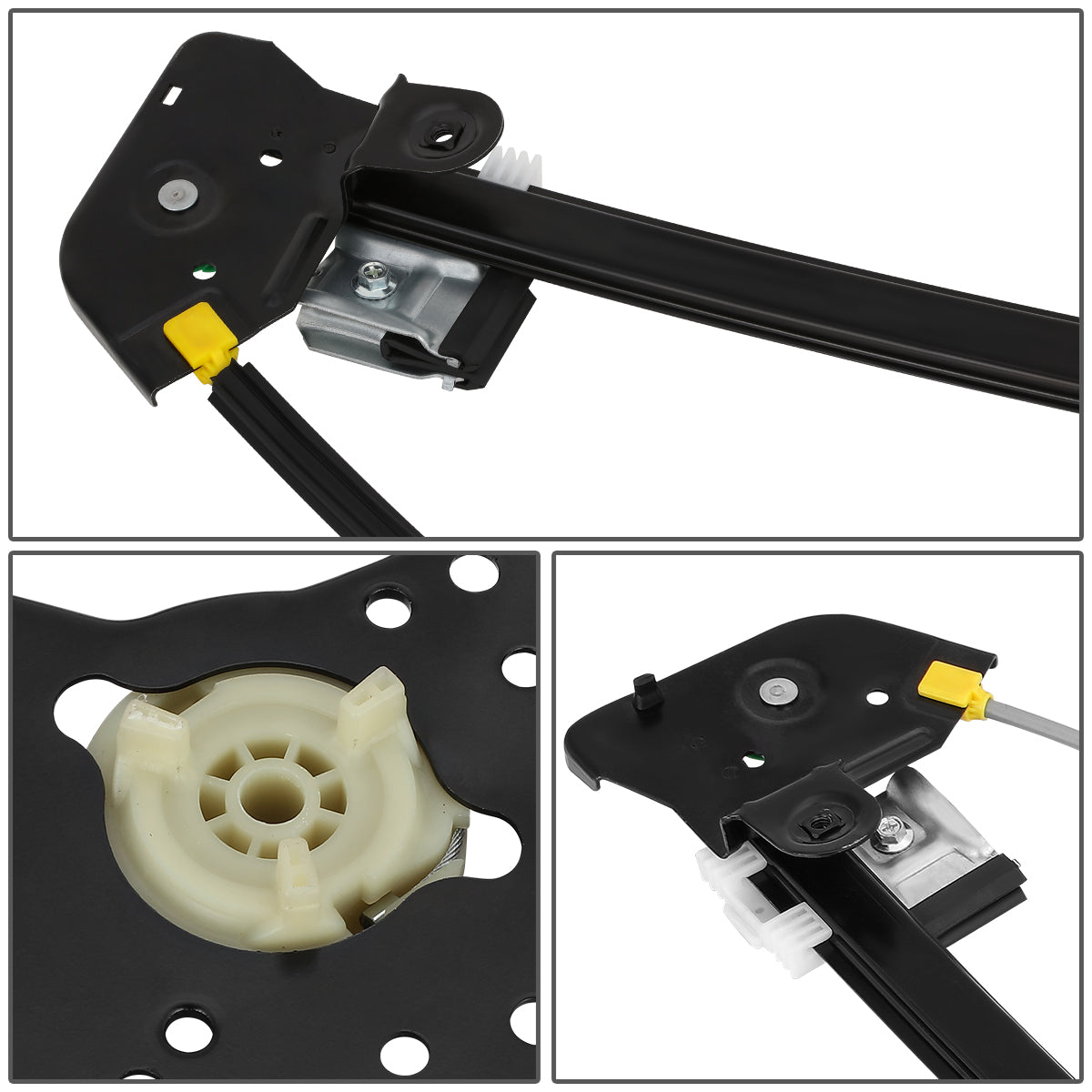 REGULADOR DE VENTANA WINDOW MOTORS & REGULATORS - METALLIC - 04-08 FORD F-150/04-08 FORD LOBO/06-08 LINCOLN MARK LT - FITS CREW CAB / STANDARD CABS,DOES NOT FIT EXTENDED CABS - METALLIC - BARE STEEL/PLASTIC