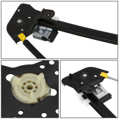 REGULADOR DE VENTANA WINDOW MOTORS & REGULATORS - METALLIC - 04-08 FORD F-150/04-08 FORD LOBO/06-08 LINCOLN MARK LT - FITS CREW CAB / STANDARD CABS,DOES NOT FIT EXTENDED CABS - METALLIC - BARE STEEL/PLASTIC